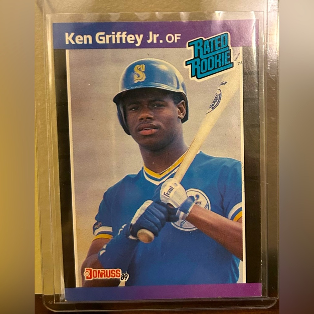 Ken Griffey Jr 1989 Donruss ‘Rated Rookie' Baseball Card - Picture 1 of 3